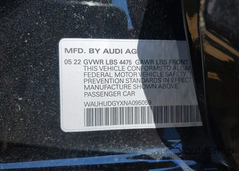 2022 Audi A3 Premium Plus 40 Tfsi Quattro S Tronic z USA, uszkodzony, nr VIN WAUHUDGYXNA095059